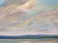 Big skies Shetland, mixed media, by Haydn Gear
